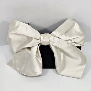 J.Crew Geneva Bow Bag in Satin Crystal Embellished Bow Top Handle Black & White